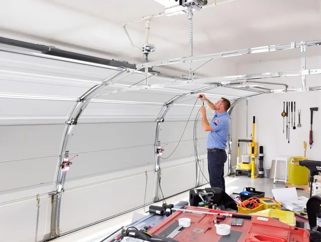 Garage door cable repair service by South Windsor Garage Door Repair in South Windsor