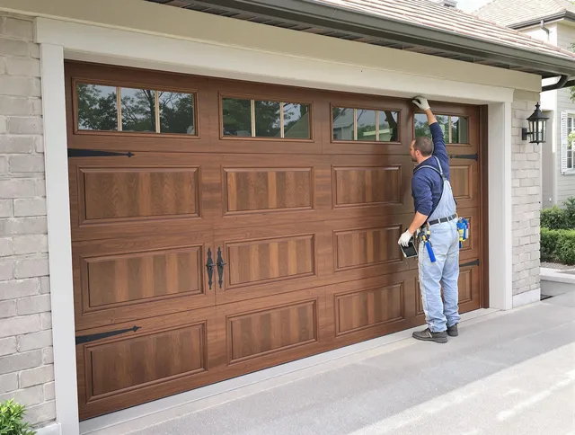 Custom garage door showcase by South Windsor Garage Door Repair in South Windsor