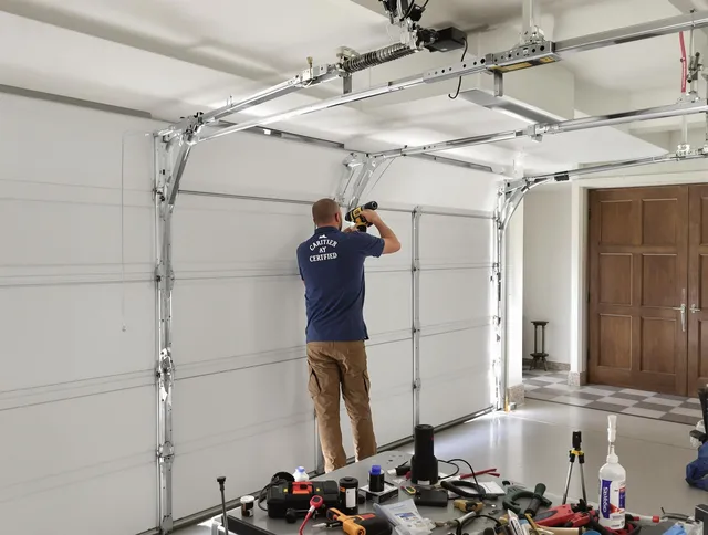 South Windsor Garage Door Repair certified technician performing precision garage door repair in South Windsor