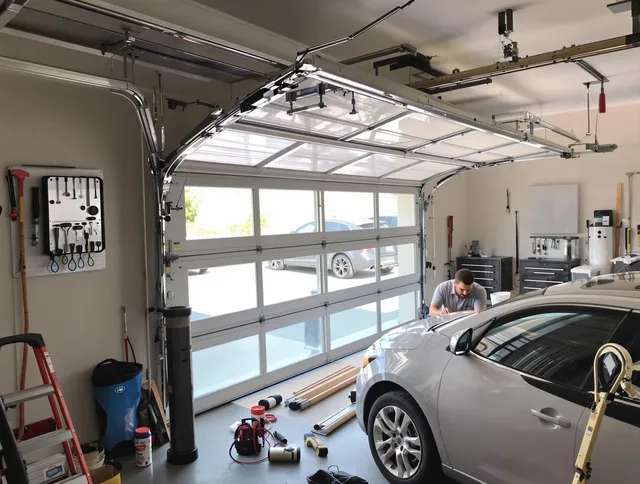 Garage door noise reduction service by South Windsor Garage Door Repair in South Windsor