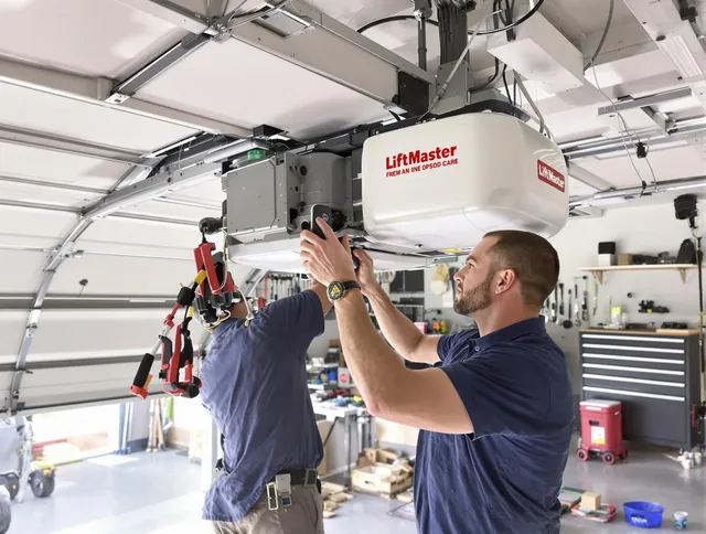 South Windsor Garage Door Repair technician performing advanced diagnostics on garage opener in South Windsor