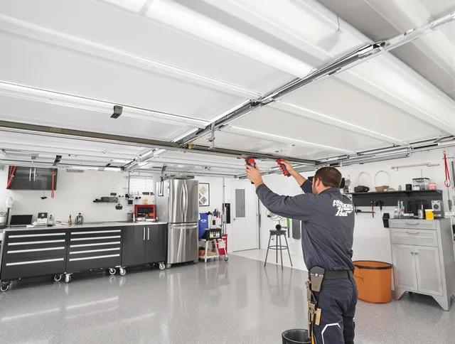 Overhead garage door repair service by South Windsor Garage Door Repair in South Windsor